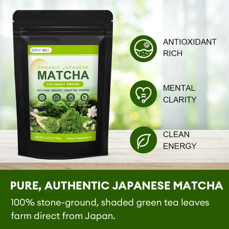 100% Pure Organic Matcha Supplement & Apple Cider Vinegar Capsules Support Energy Levels & Gut Health, VIT B12